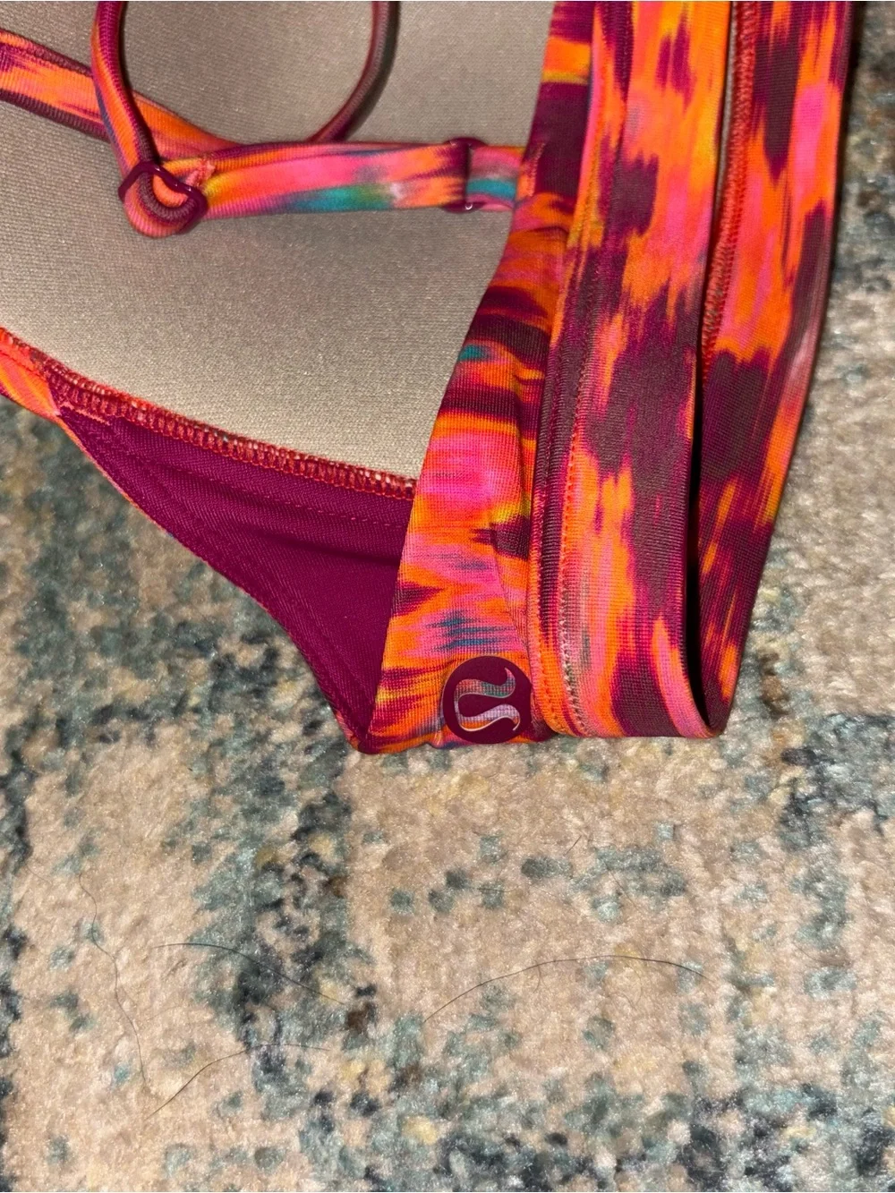 Lululemon Bright Multicolor Triangle Bikini Top